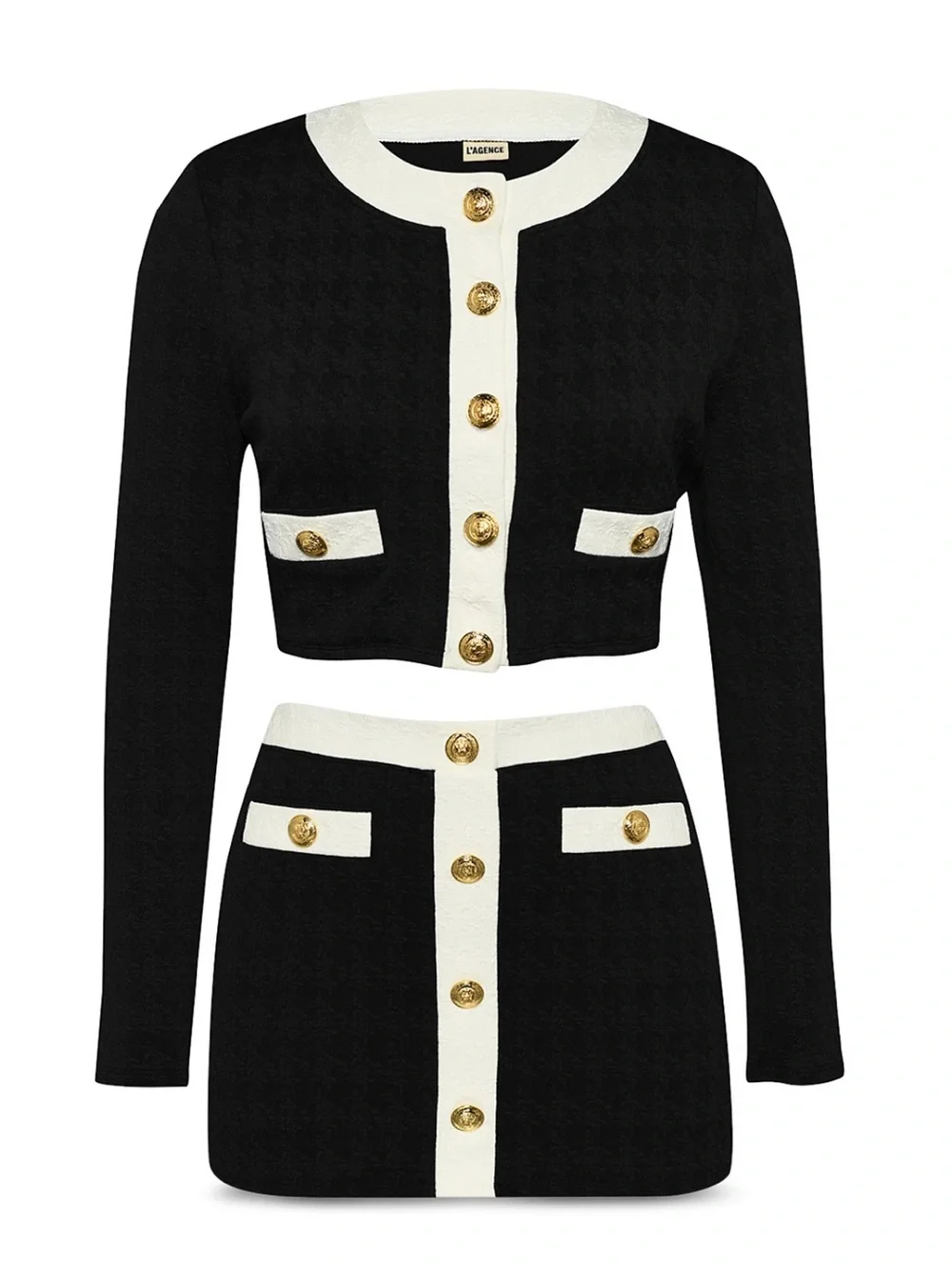 L'AGENCE Adaline Color Blocked Swim Cover-Up Cardigan in Black, Small (NWT) - Picture 5 of 5